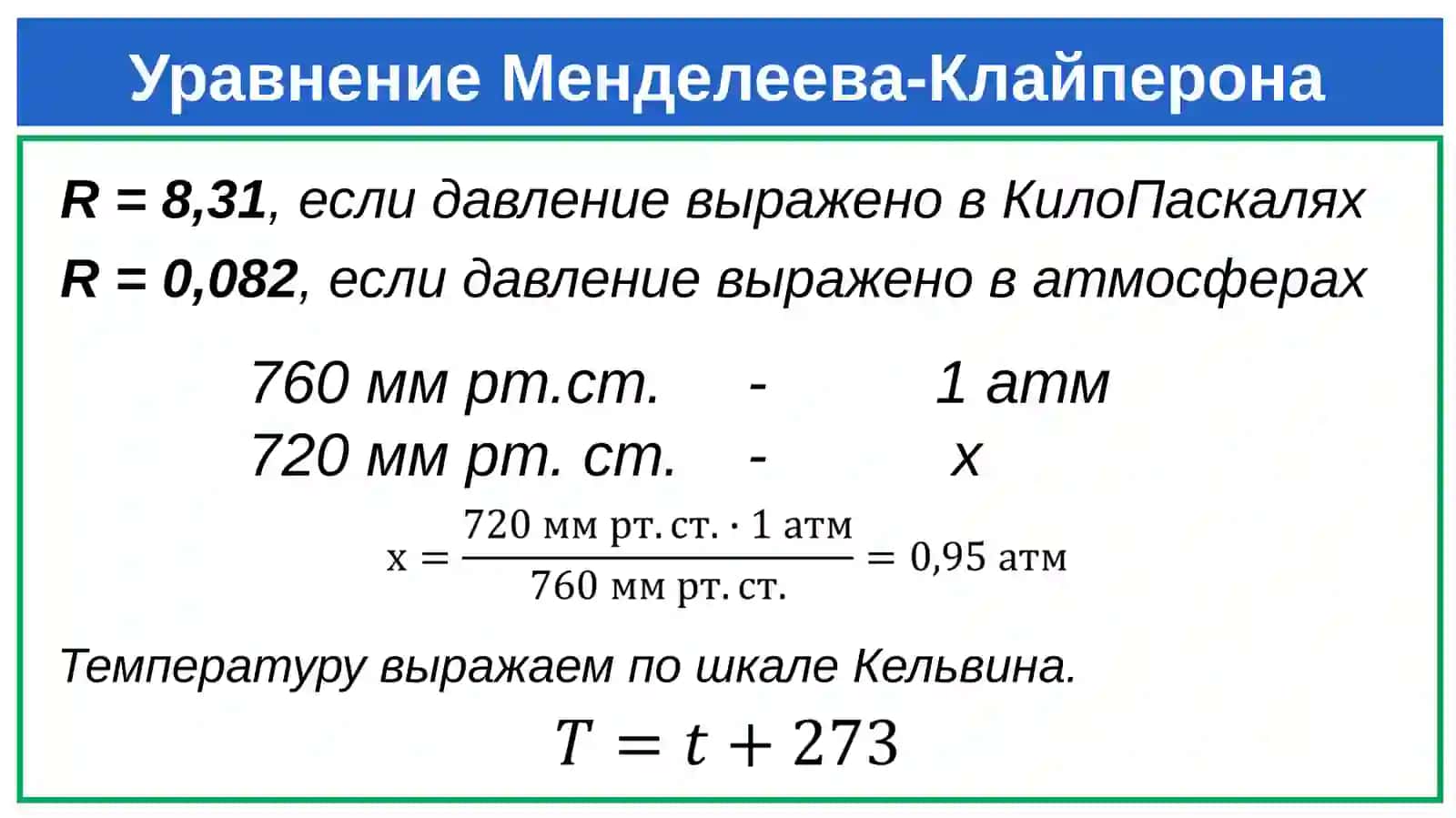 Уравнение Менделеева-Клапейрона 4