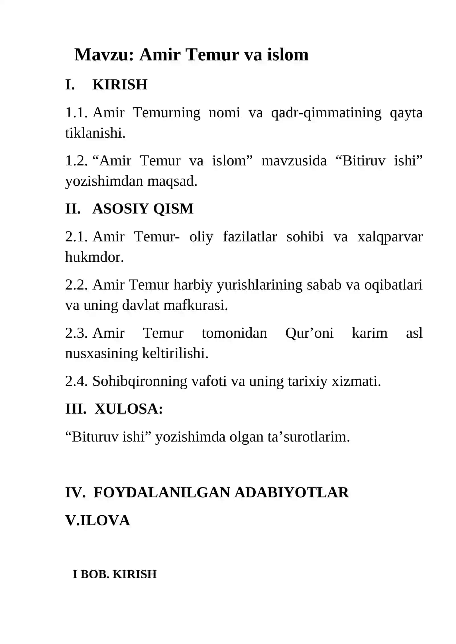 Amir Temur va ISLOM DIPLOM ISHI 4