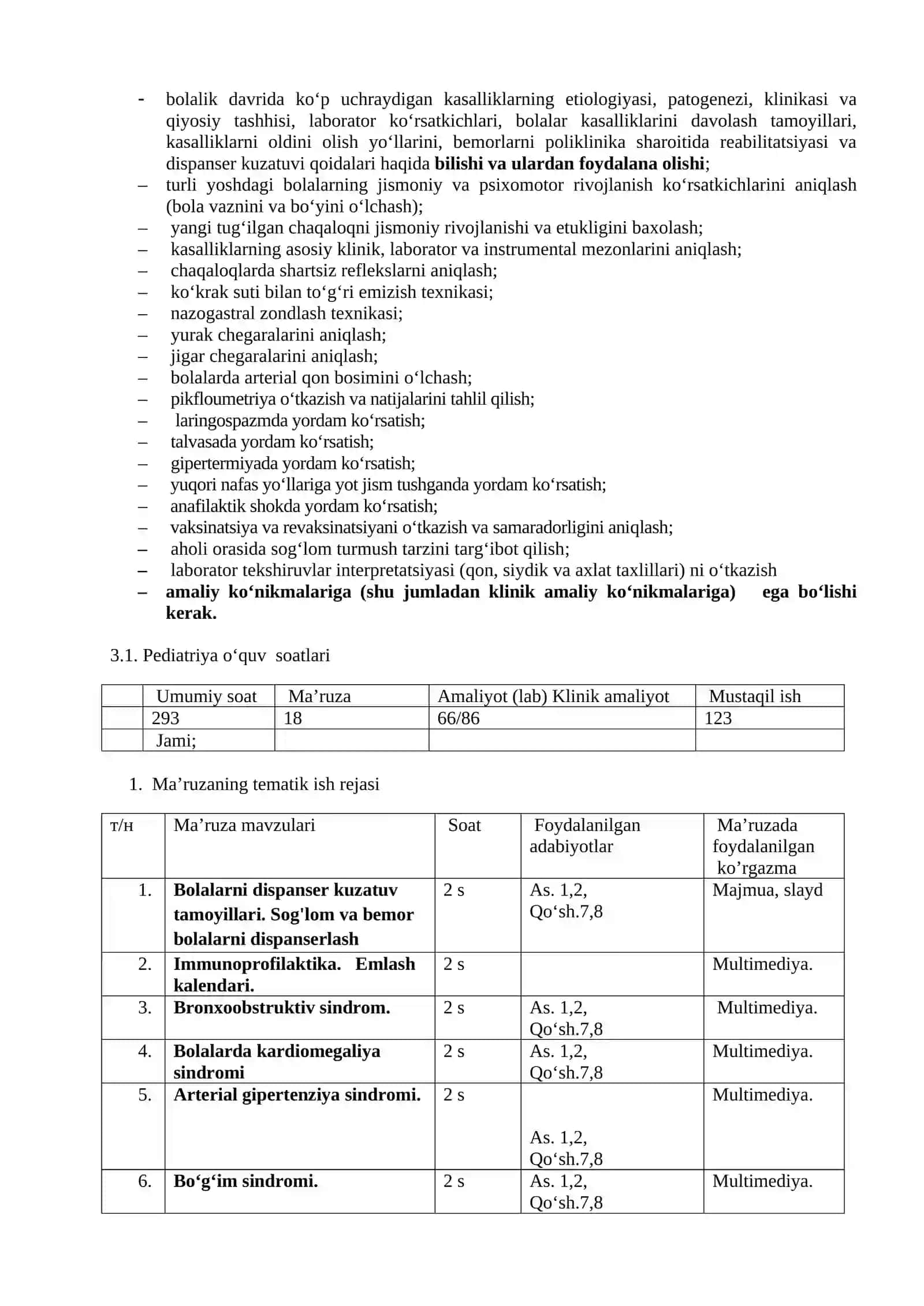 O‘quv modulining dolzarbligi va oliy ta'limdagi o‘rni 4