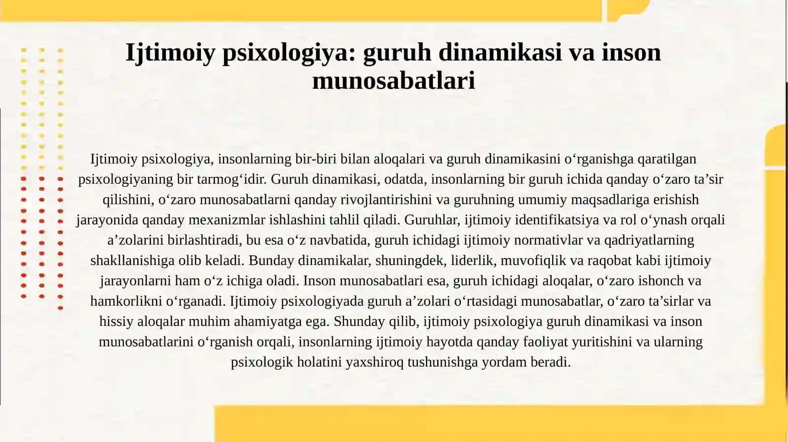 Hozirgi zamon psixologiyasining tarmoqlari 4