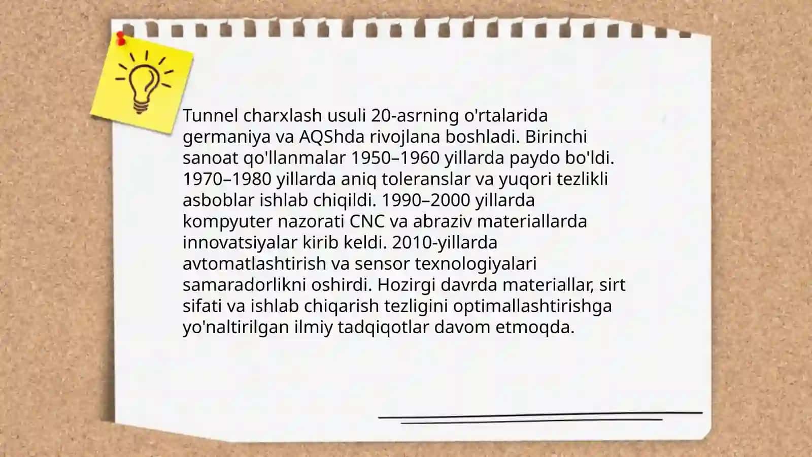 Tunel charxlash usuli 4