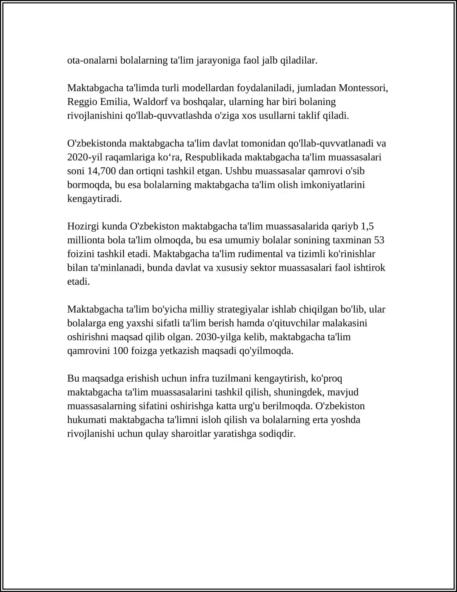 MAKTABGACHA PEDOGOGIKANING UMUMIY ASOSLARI 4