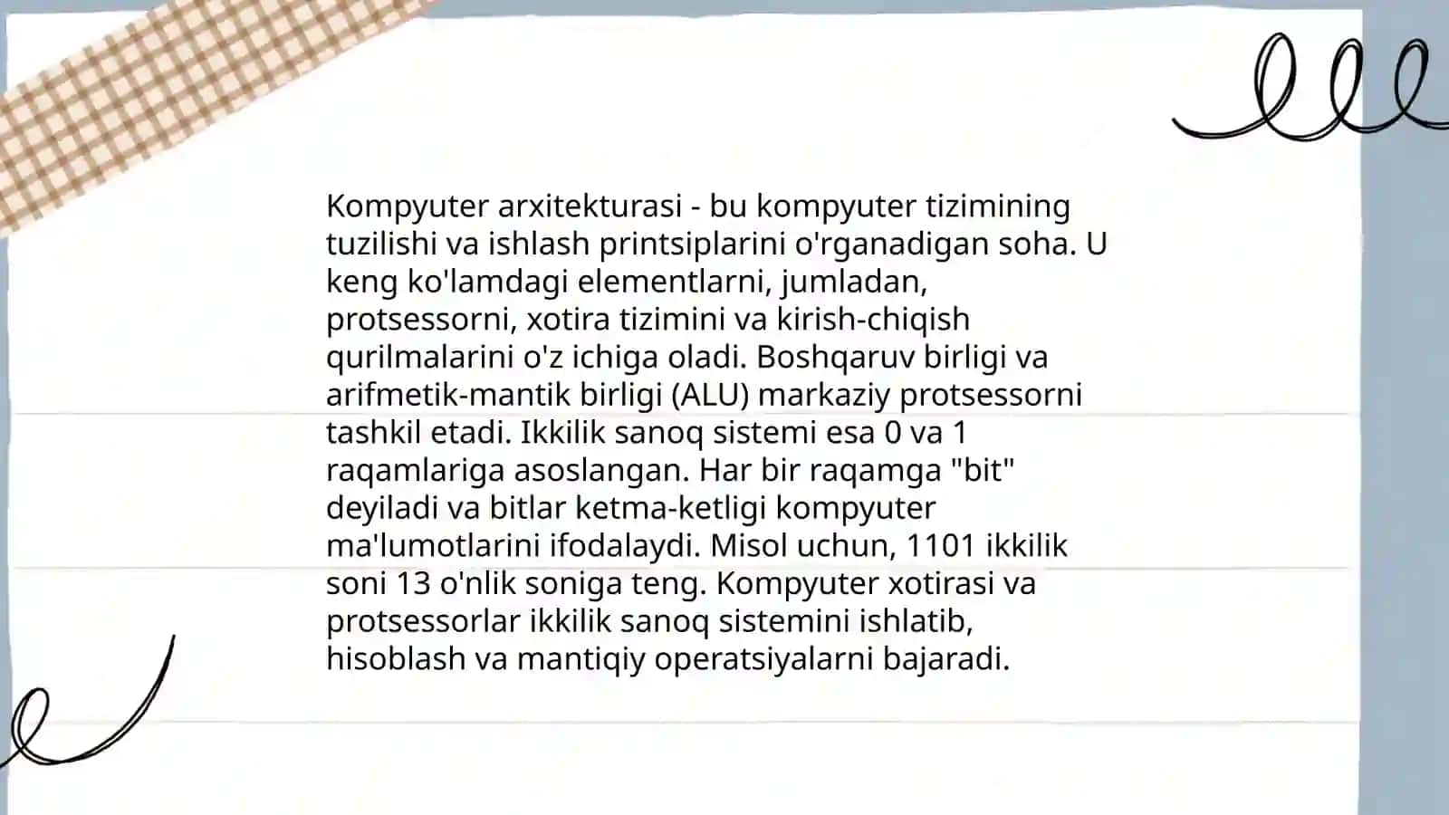 Ikkilik sanoq sistemasining tadbiqi 4
