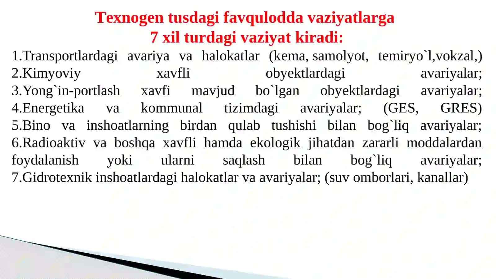 Texnosferik zonalardagi xavflar va ulardan himoyalanish. Changga oid patalogiyalar 4
