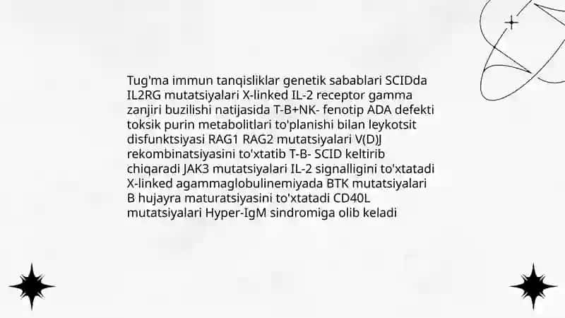 Tug'ma va ortirilgan imun tanqis holatlari sabablari patogenezi asoratlari 4