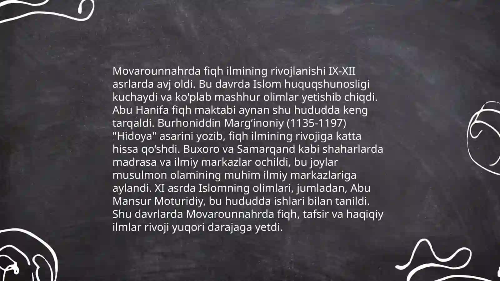 Movarounnahrda hanafiy mazhabi va Markaziy Osiyo faqihlari 4