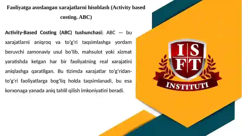Xarajatlarni Hisoblashning Muqobil Tamoyillari 4