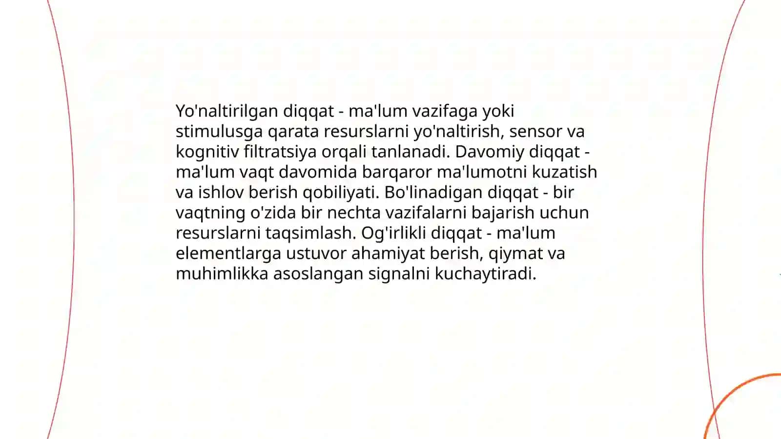 Diqqat mavzusi yuzasidan taqdimot 4