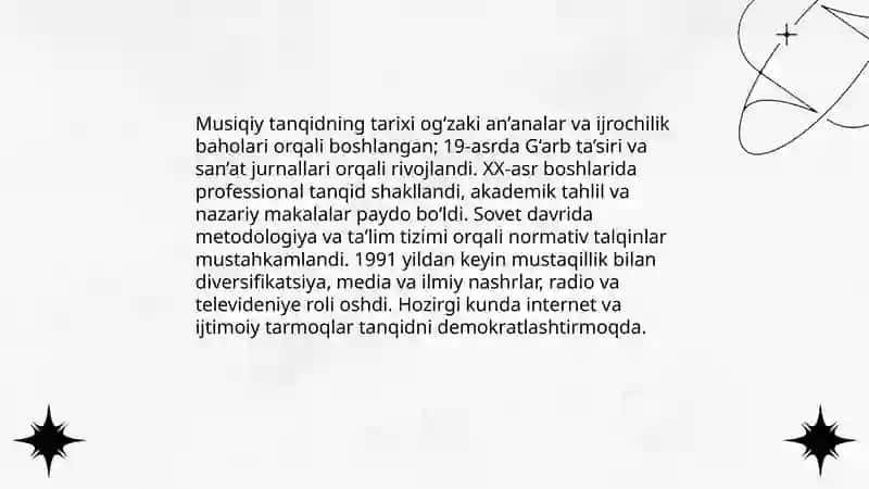 Musiqiy tanqidning mohiyati vazifalari va prinsiplari 4