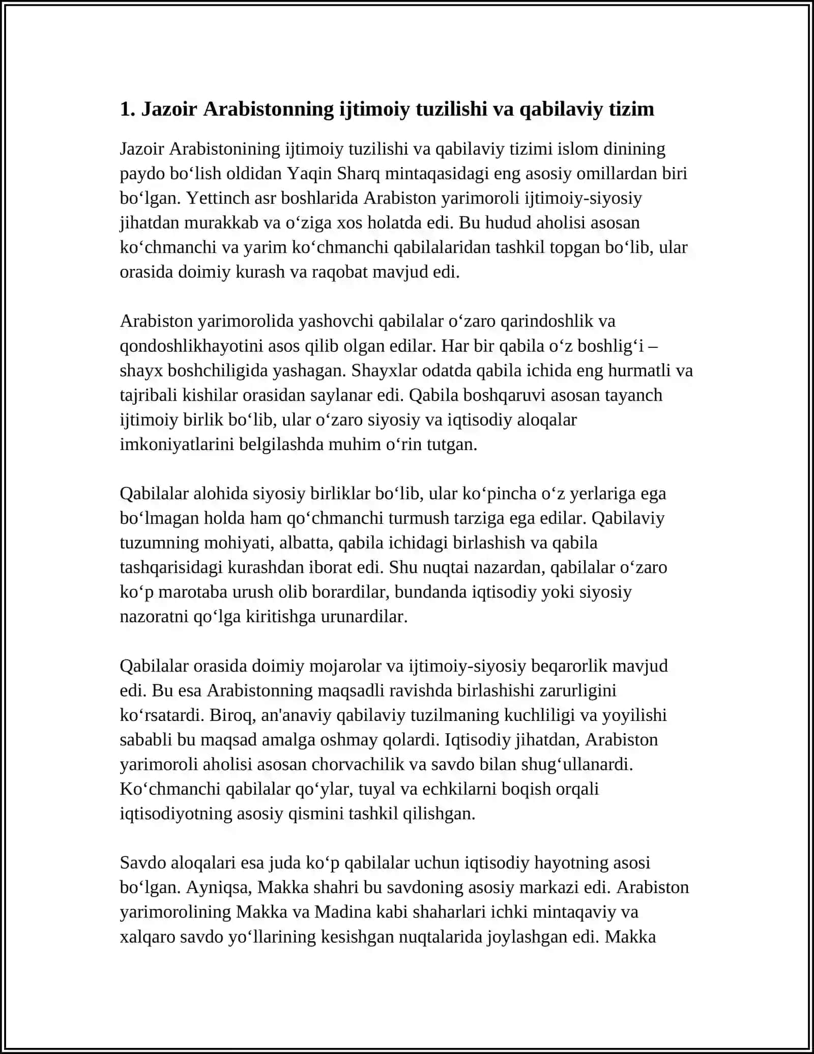 ISLOM DININING PAYDO BOLISHIDAGI IJTIMOIY-SIYOSIY VA MADANIY SHAROITLAR 4