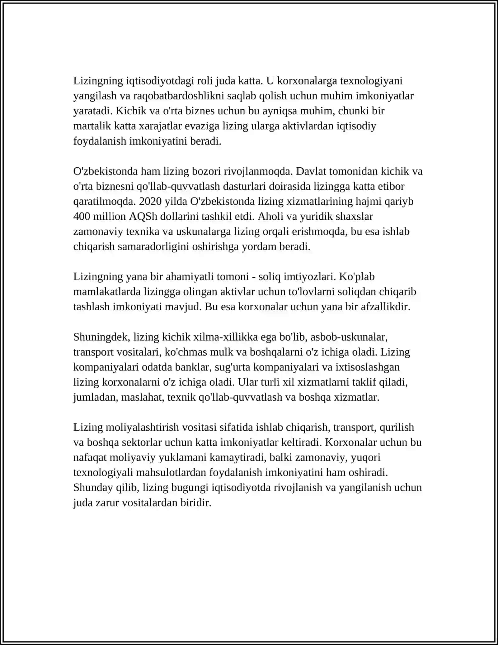LIZING KOMPANIYALARI ASOSIY VAZIFALARI VA VAKOLATLARI 4