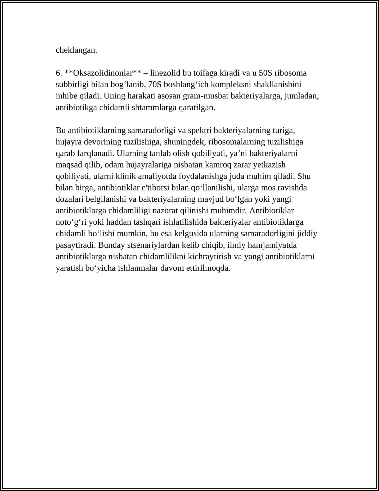 Oqsil Biosintezi Inhibatorlari 4