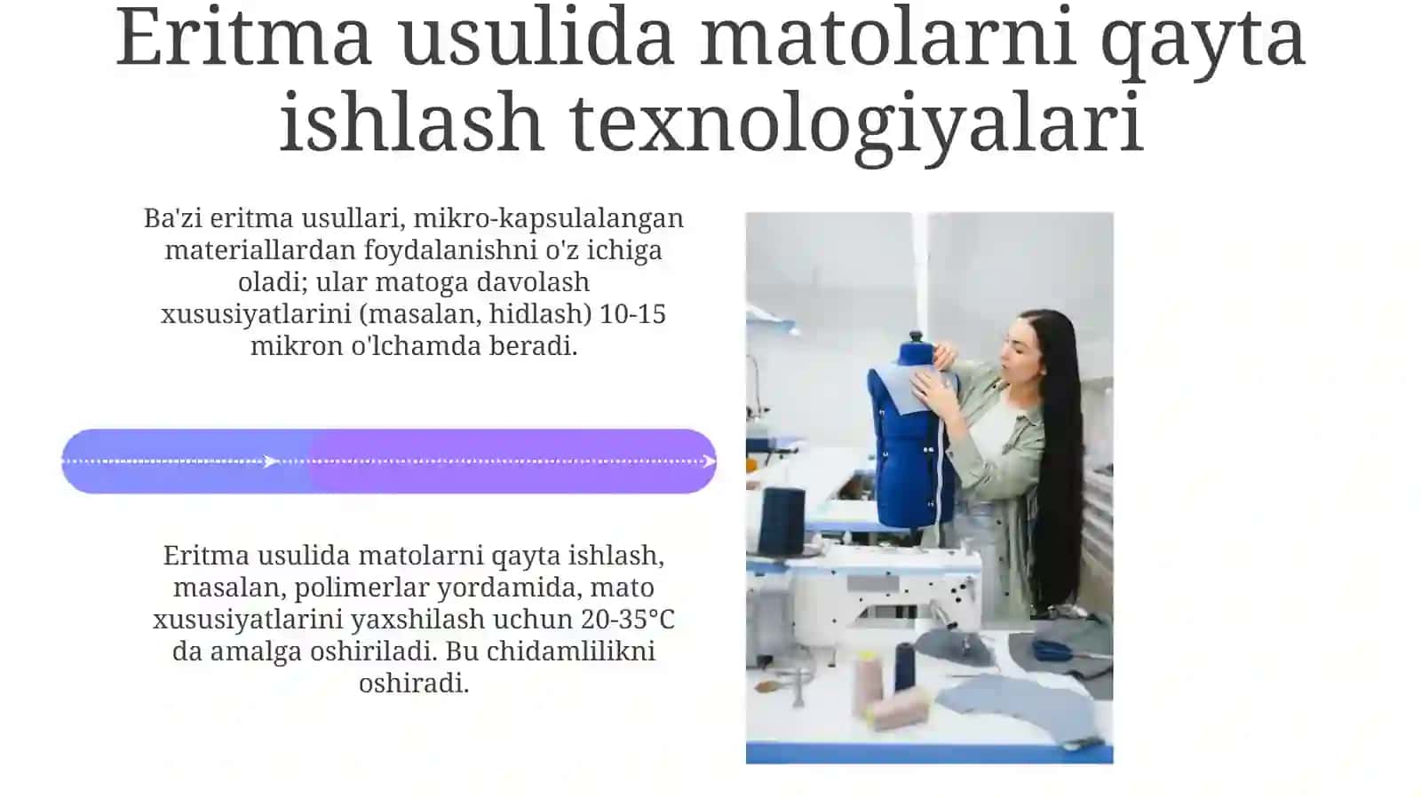 Kimyoviy ta'sir usullari bilan tikuvchilikda texnologiyalar 4