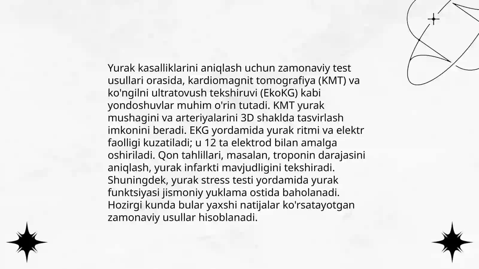 Yurak faoliyatining tekshirish yangi usullari 4
