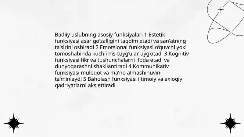 Badiiy uslub va uning xususiyatlari 4