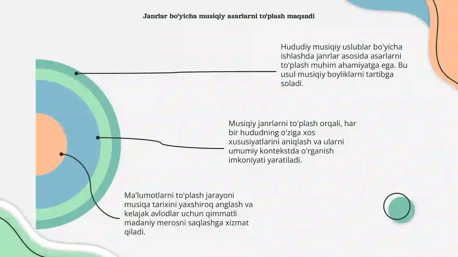 Hududiy musiqiy uslublar bo'yicha asarlarni janrlar asosida to'plash 4