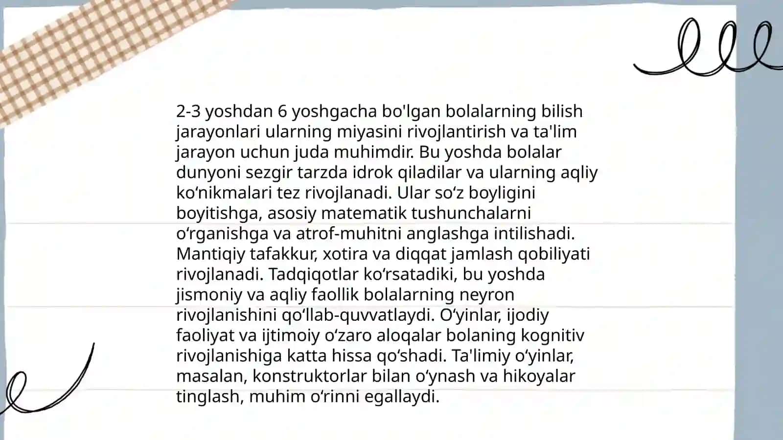 Turli yosh davrlarida òzlashtirish xususiyatlari 4