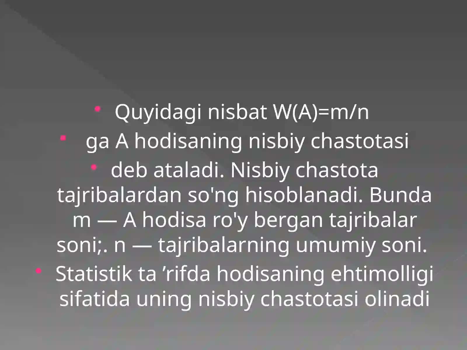 Ehtimolning klassik ta'rifi 4