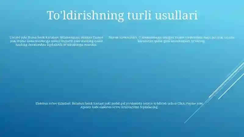 Balansni To'Ldirish 4