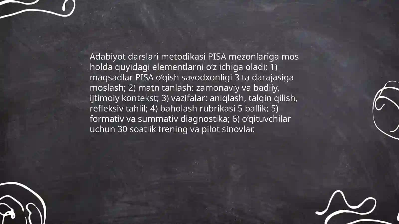 Ona tili va adabiyot darslari samaradorligini xalqaro baholash dasturi(PISA)asosida oshirish 4