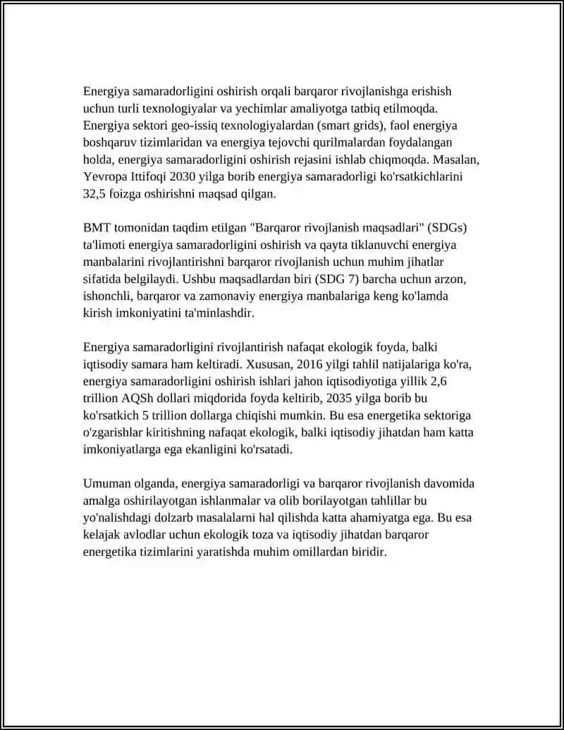 MAMLAKAT IQTISODIYOTINING ENERGIYA SAMARADORLIGINI OSHIRISH YONALISHLARI 4