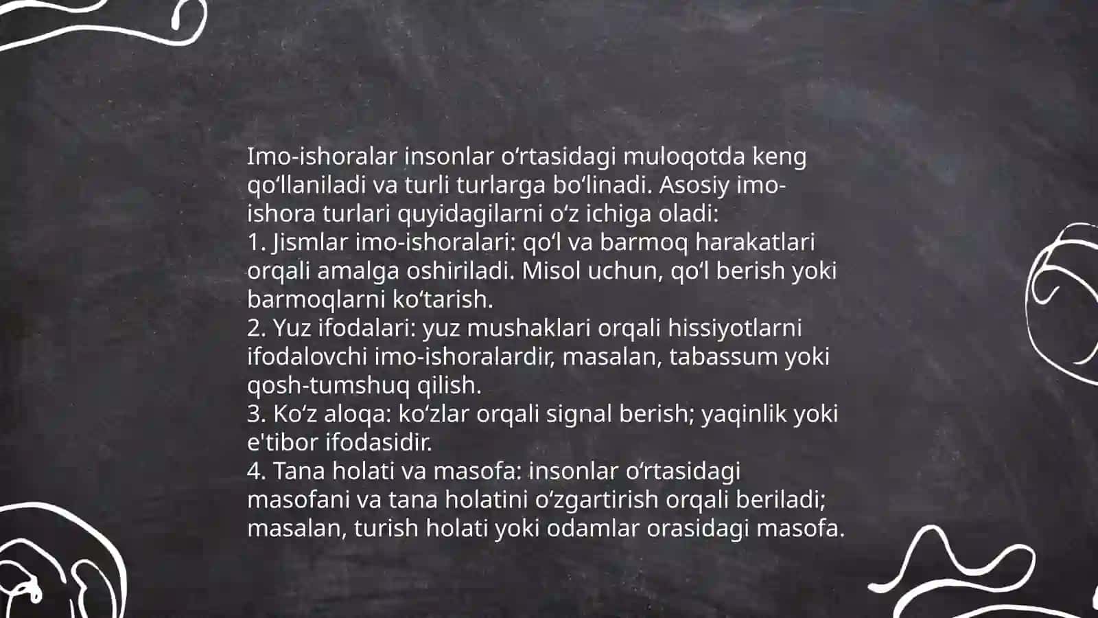 Noverbal aloqa vositlari, imo-ishoralar, mimik poza 4