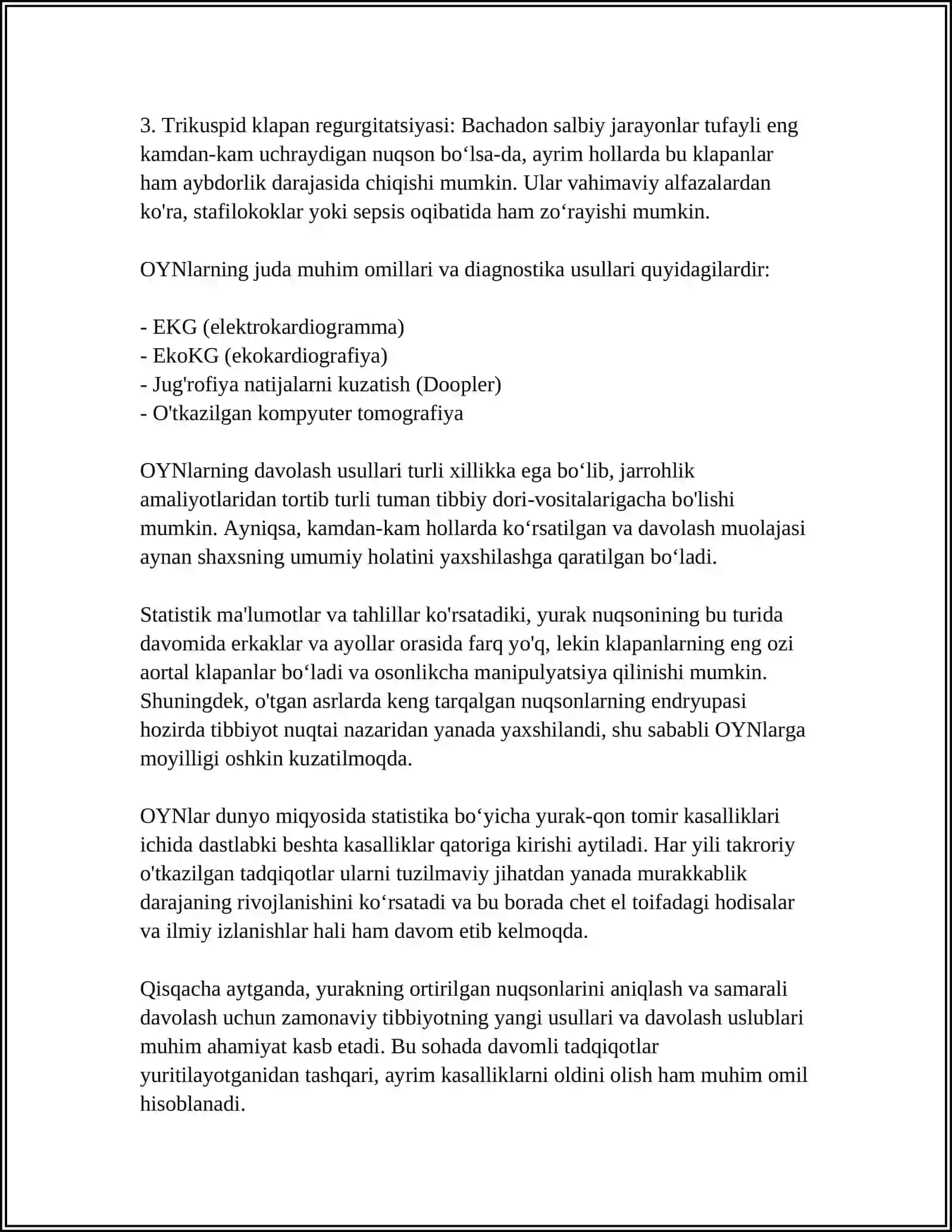 ORTTIRILGAN YURAK NUQSONLARI 4
