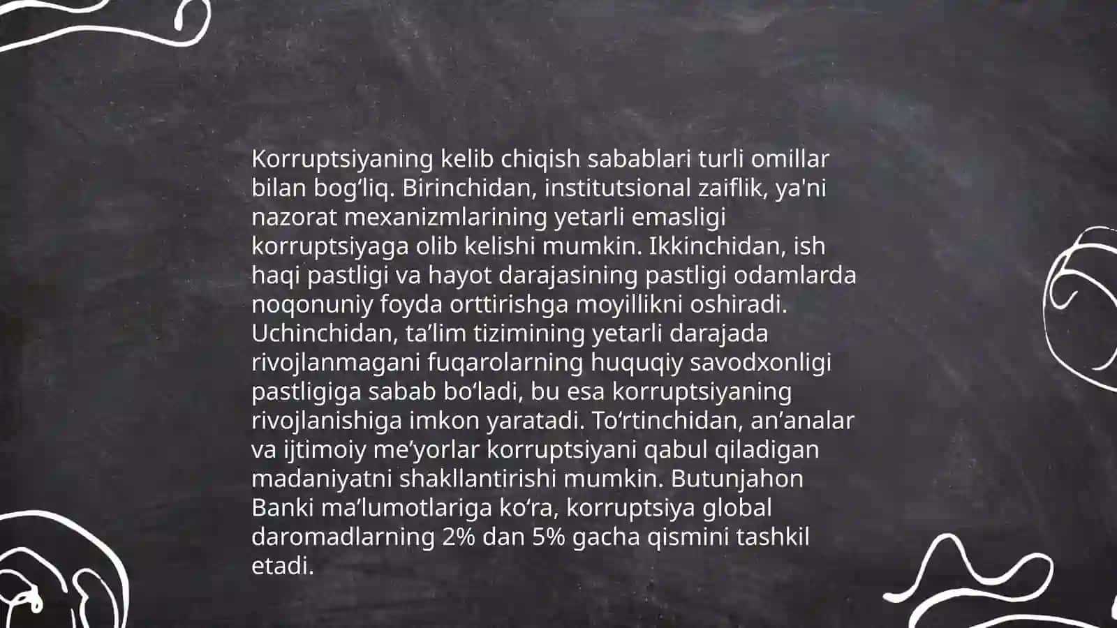 Korruptsiyaning mohiyati, oqibatlari va unga qarshi kurash mexanizmlari 4