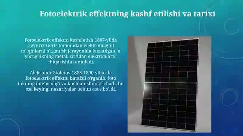 Fotoelektrik hodisalar va ularning fizik asoslari 4