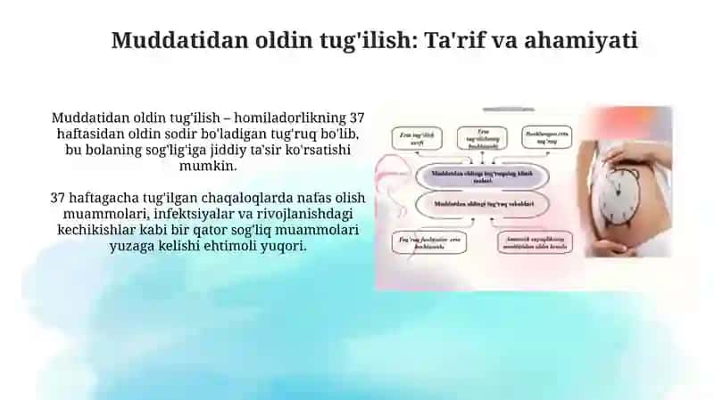 Besh беспуштлик, muddatidan oldin tug'ilish va qobiqlarning yorilishi: Umumiy ma'lumot 4