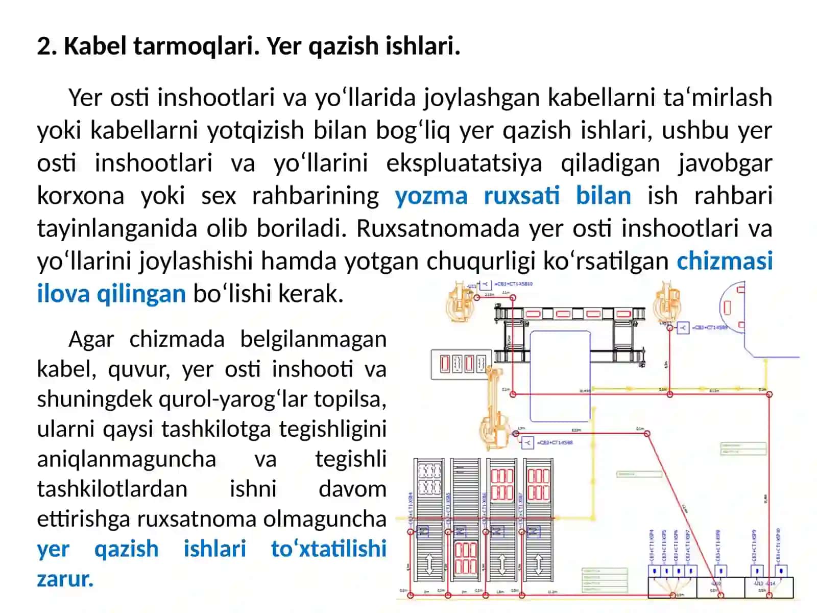 Kabelelektr tarmoqlarida ish bajarishda elektr xavfsizlik qoidalari 4