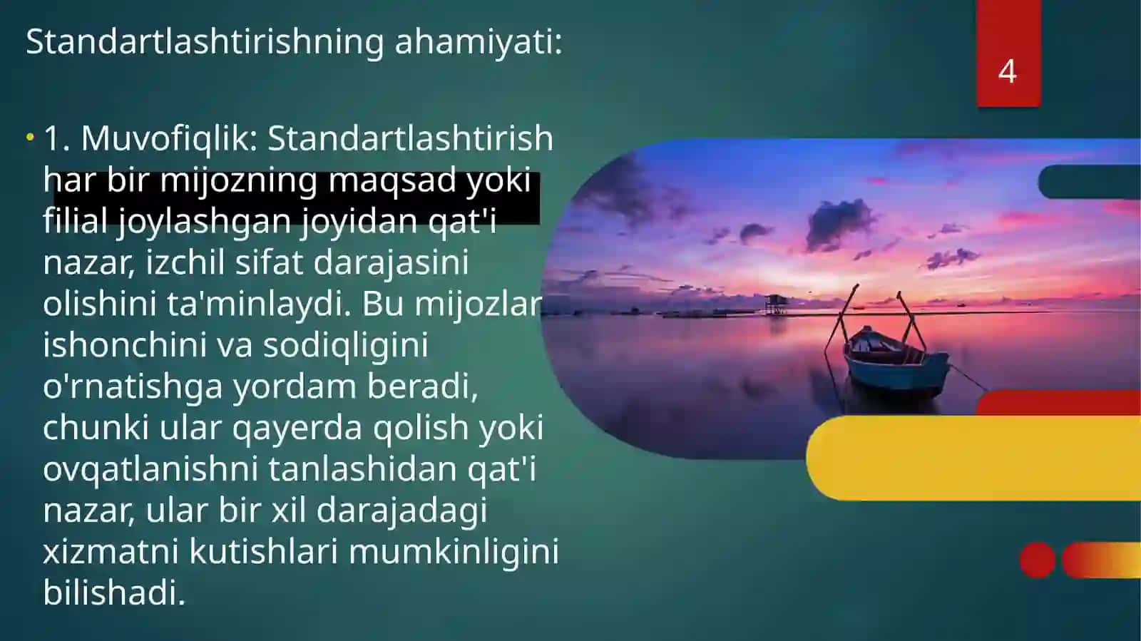TURIZM VA MEHMONXONA KORXONALARIDA MAXSULOT VA XIZMATLARNI STANDARTLASHTIRISH 4
