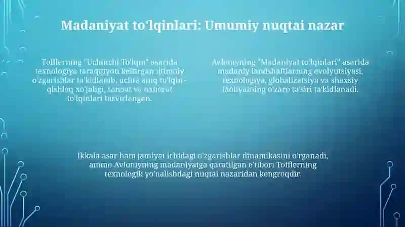 "Madaniyat to'lqinlari" va "Uchinchi to'lqin" qiyosiy tahlili 4