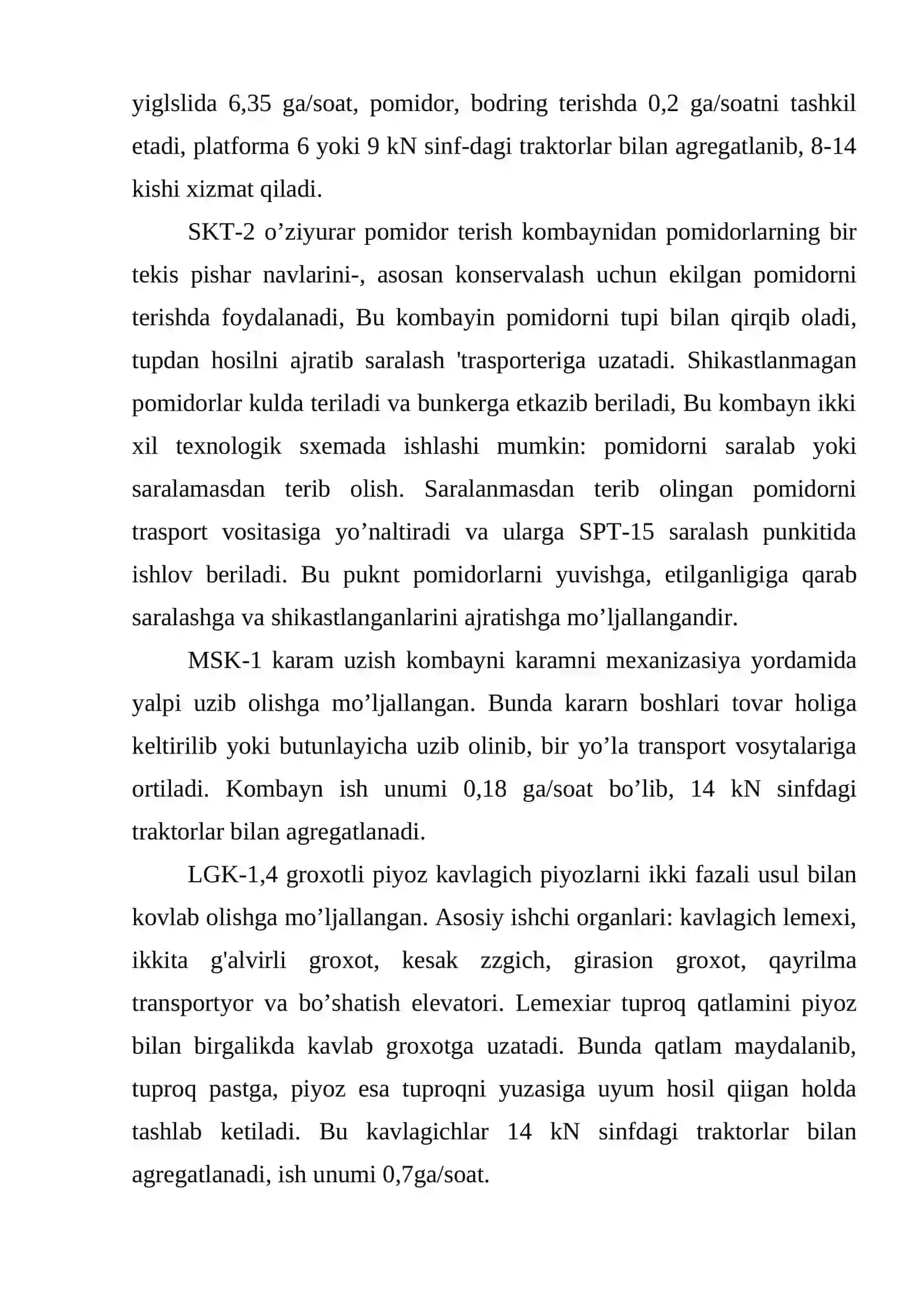 KARTOSHKA, SABZAVOT YIG’ISHTIRISH MASHINALARI 4