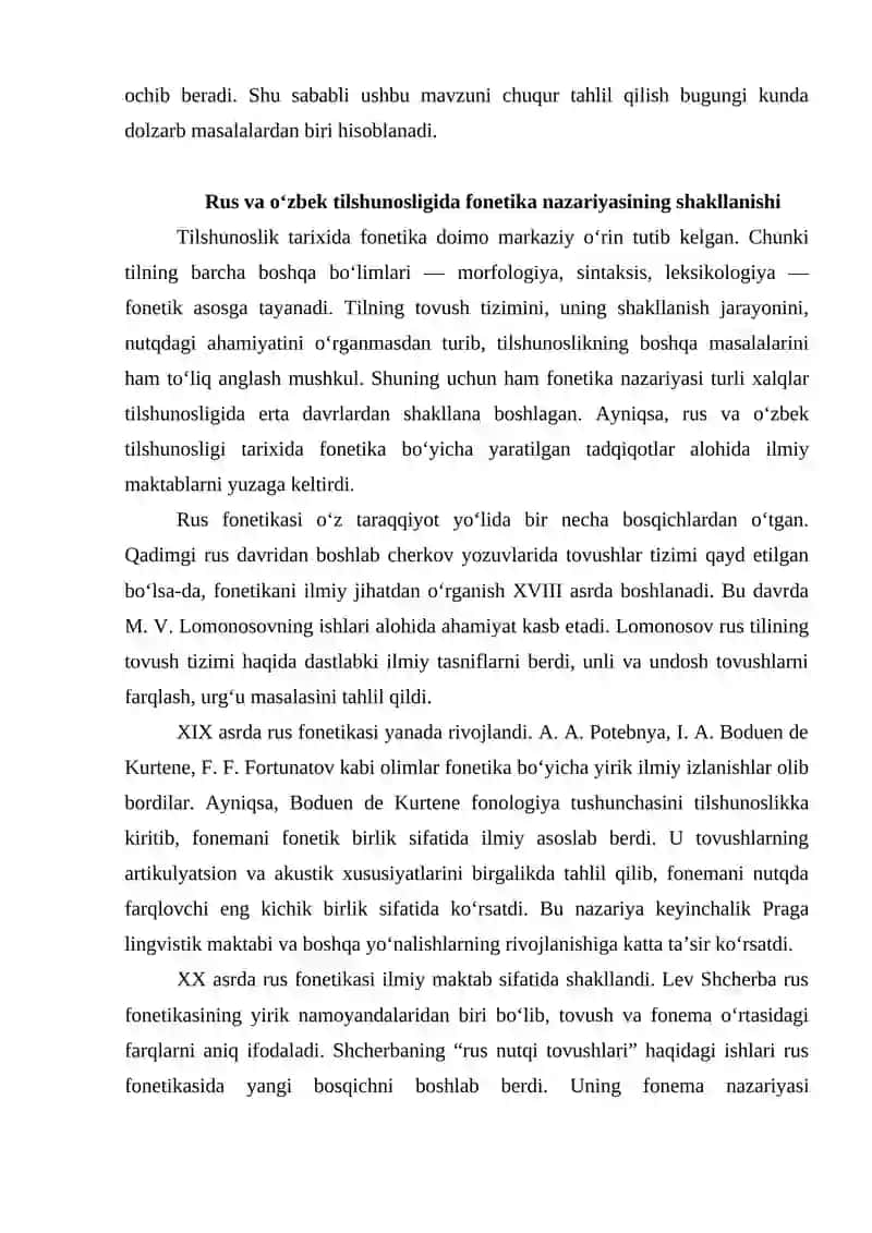 Rus va o‘zbek tilshunosligida fonetika. Ingliz va o‘zbek tilshunosligida fonetika 4