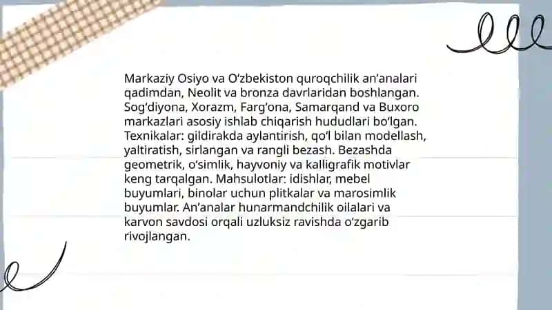Quroqchilik sanʼati tarixi va uning rivojlanishi 4