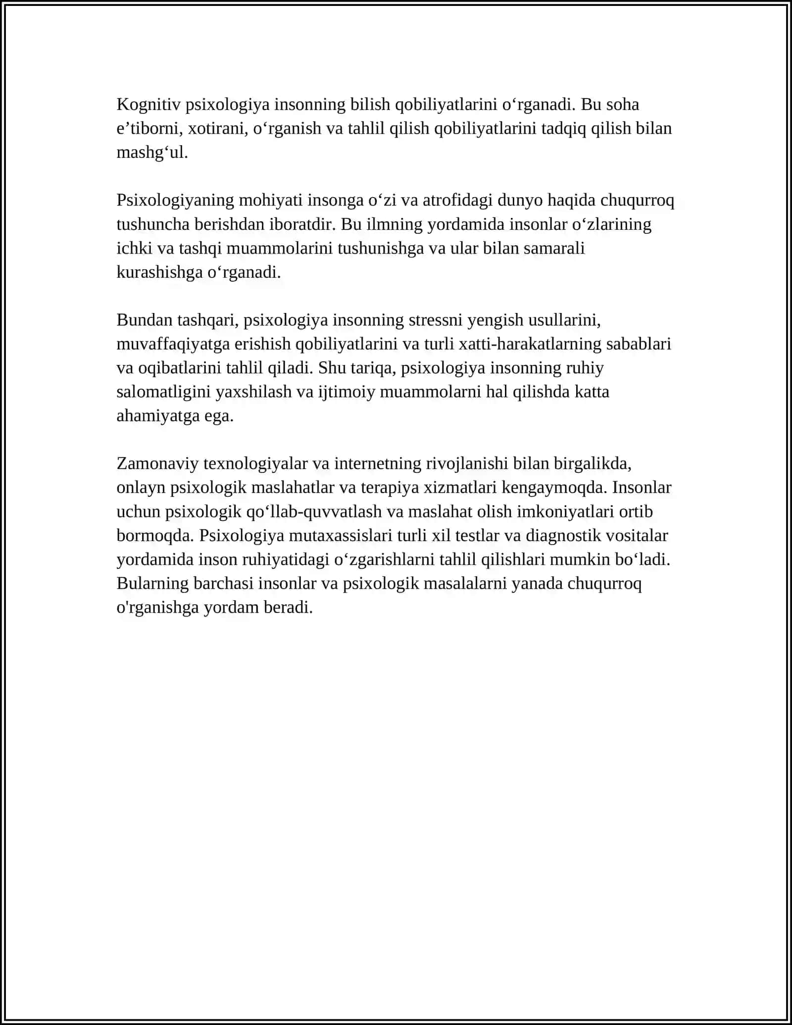 PSIXOLOGIYA FANI HAQIDA UMUMIY TUSHINCHA 4