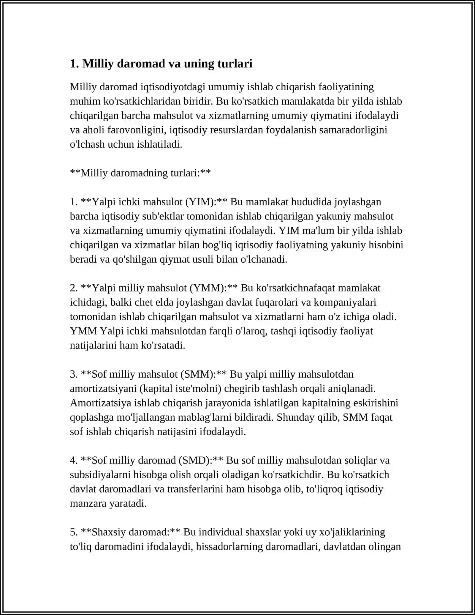 IQTISODIYOT VA UNING MAKROIQTISODIYOT KOʻRSATGICHI 4