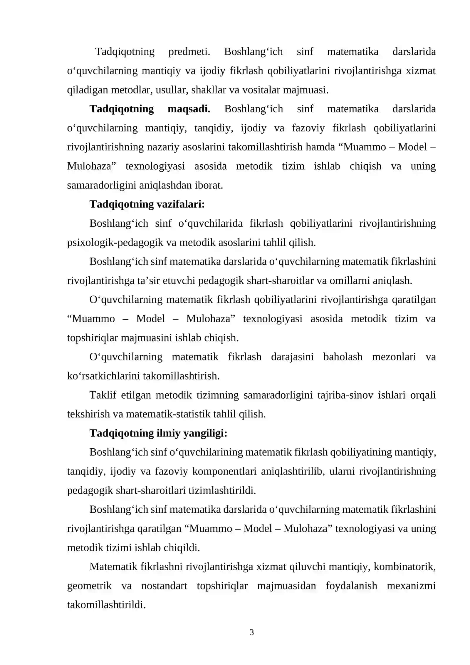 BOSHLANG‘ICH SINFLARDA MATEMATIKA DARSLARIDA FIKRLASH QOBILIYATLARINI RIVOJLANTIRISH YO‘LLARI 4