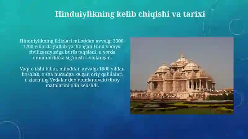 Milliy dinlar. Hindiuzim 4
