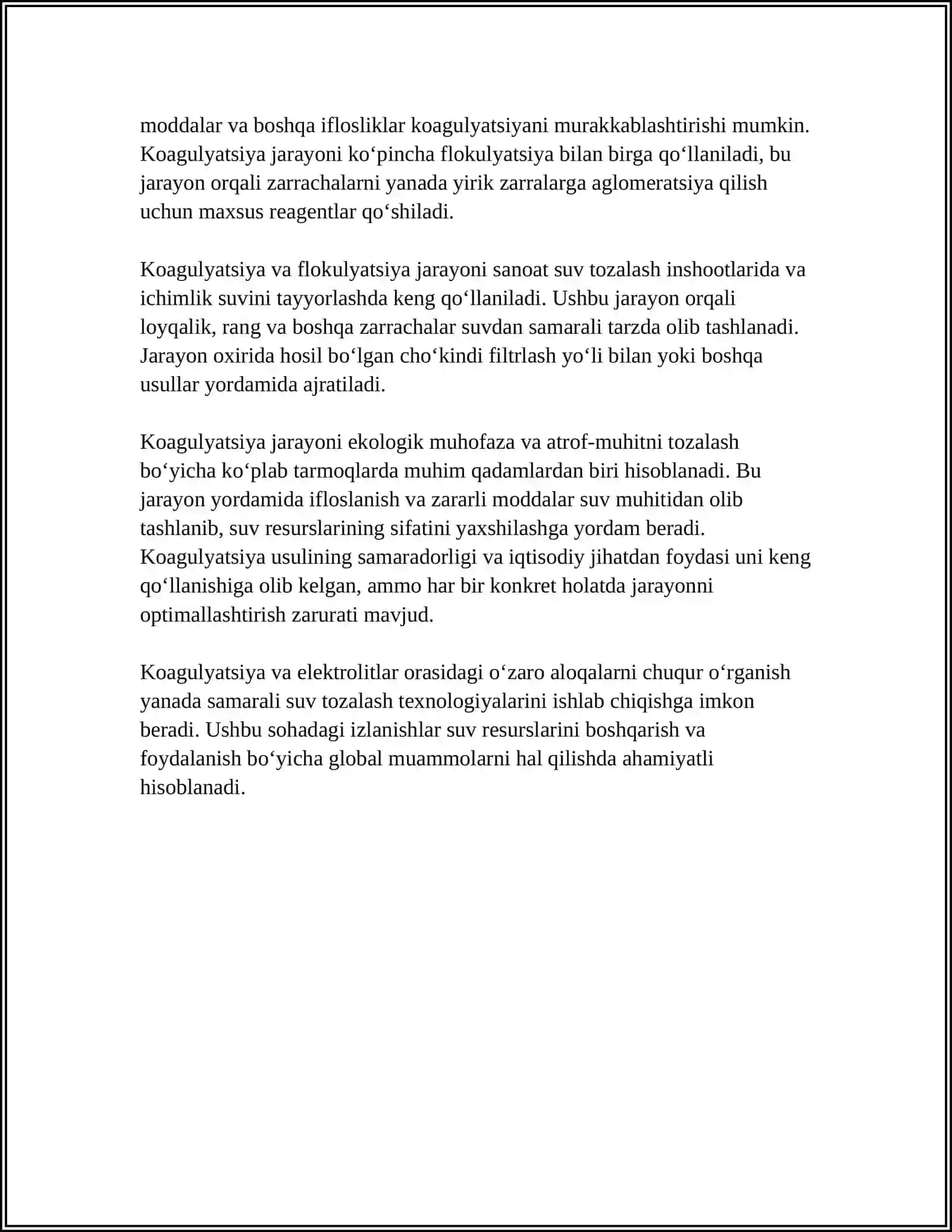 ELEKTROLITLAR TA'SIRIDA BÔLADIGAN KOAGULYATSIYA 4