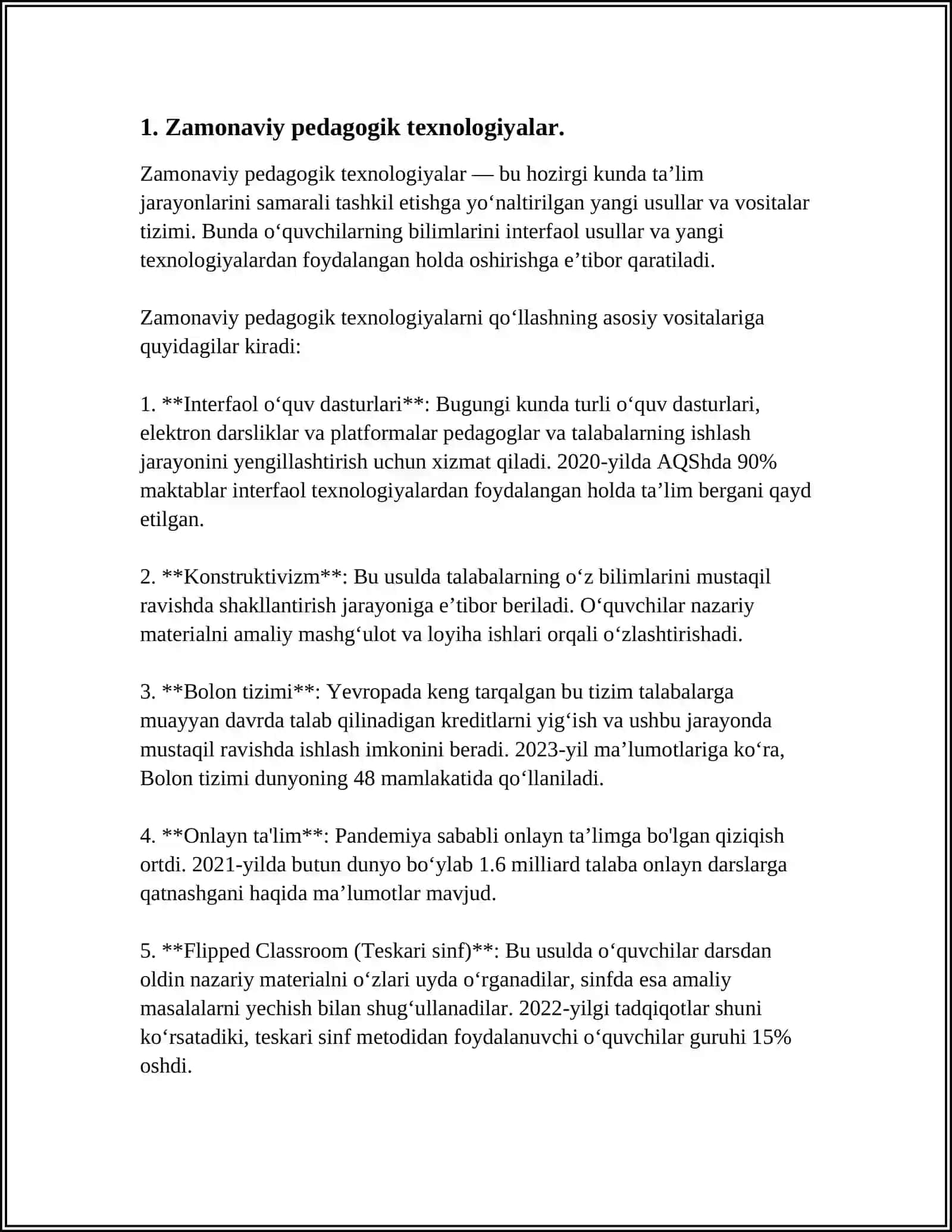 Zamonaviy pedagogik texnologiyalar 4