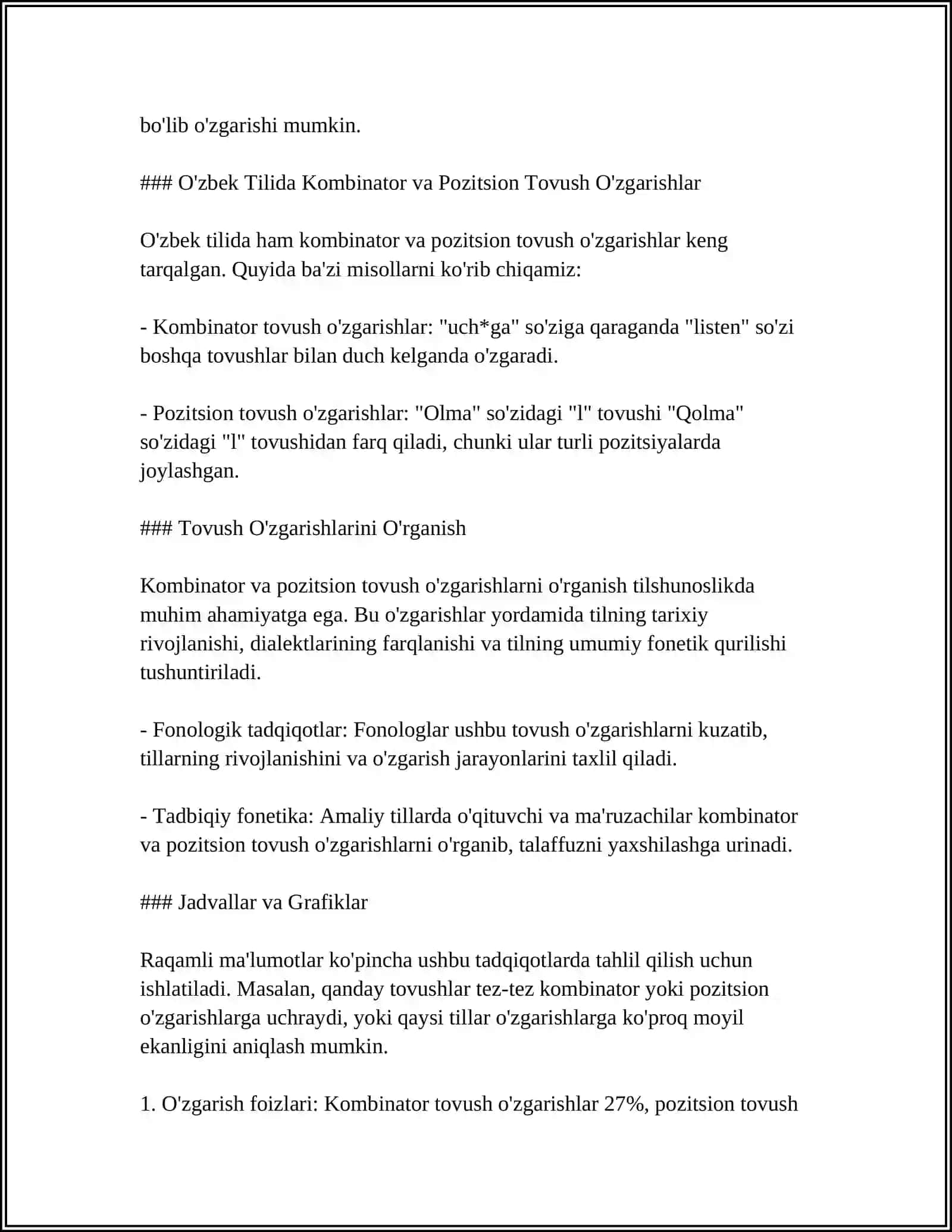 KOMBINATOR VA POSITION TOVUSH ÓZGARISHLAR 4