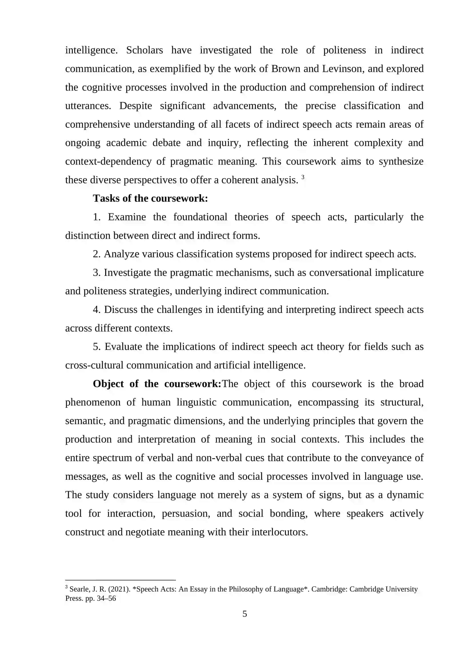Classification of speech acts. Indirect speech acts 4