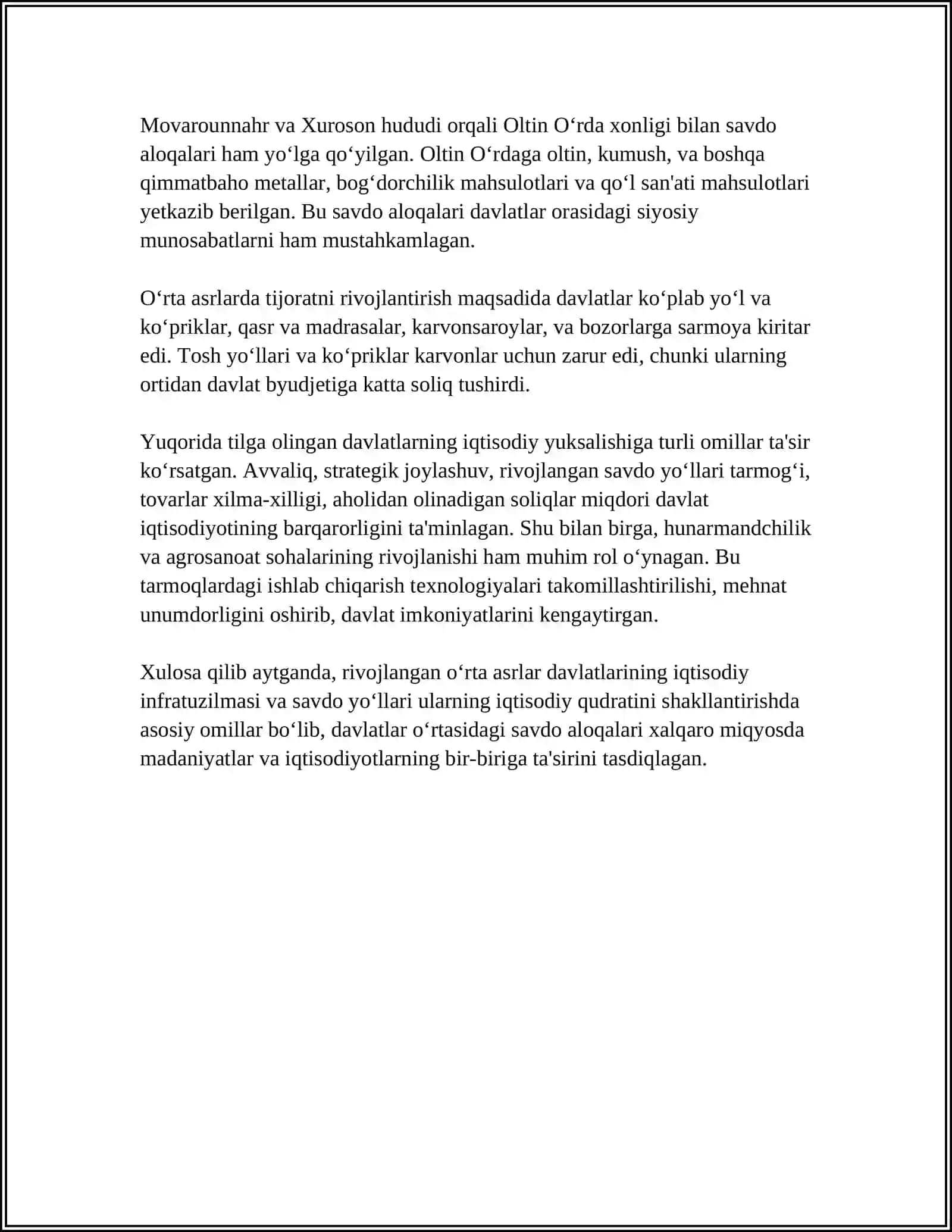 RIVOJLANGAN ÕRTA ASRLAR DAVLATLARI TARAQQIYOTI VA TANAZZULI SABABLARI 4