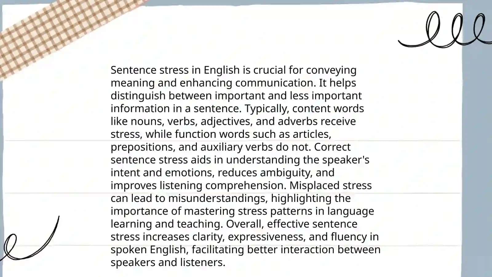 Sentence stress. Strong and weak forms 4