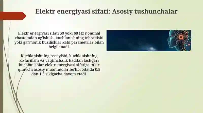 Elektr energiyasi sifatini baholashda sun'iy intellekt yordamida avtomatik anomaliya aniqlash 4
