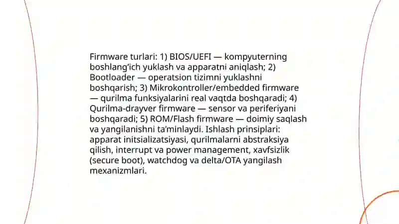Uskunaviy dasturiy taminotning asosiy vazifasi va turlari 4