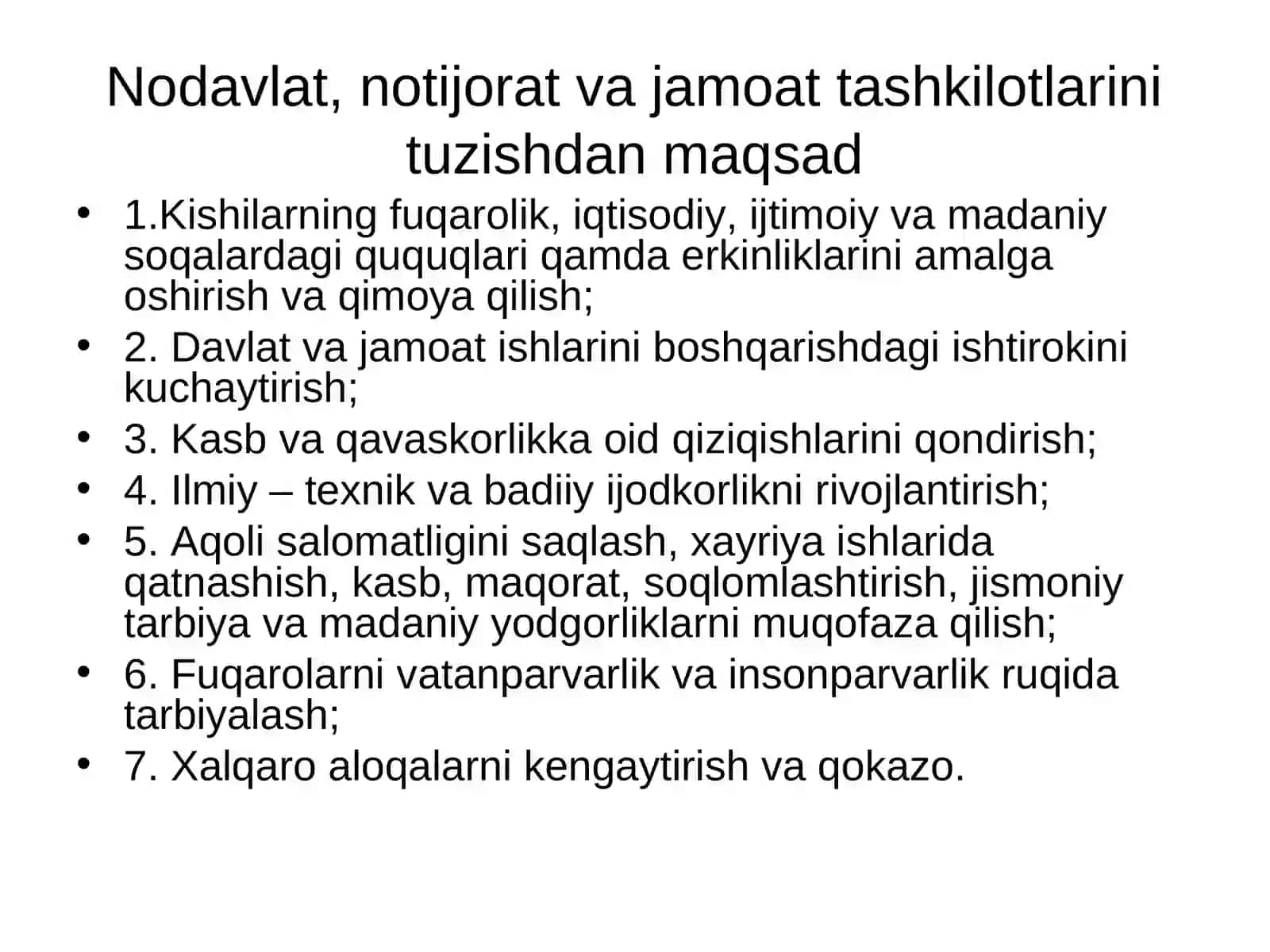 Demokratik jamiyatni barpo etishda nodavlat va jamoat birlashmalarining o'rni 4