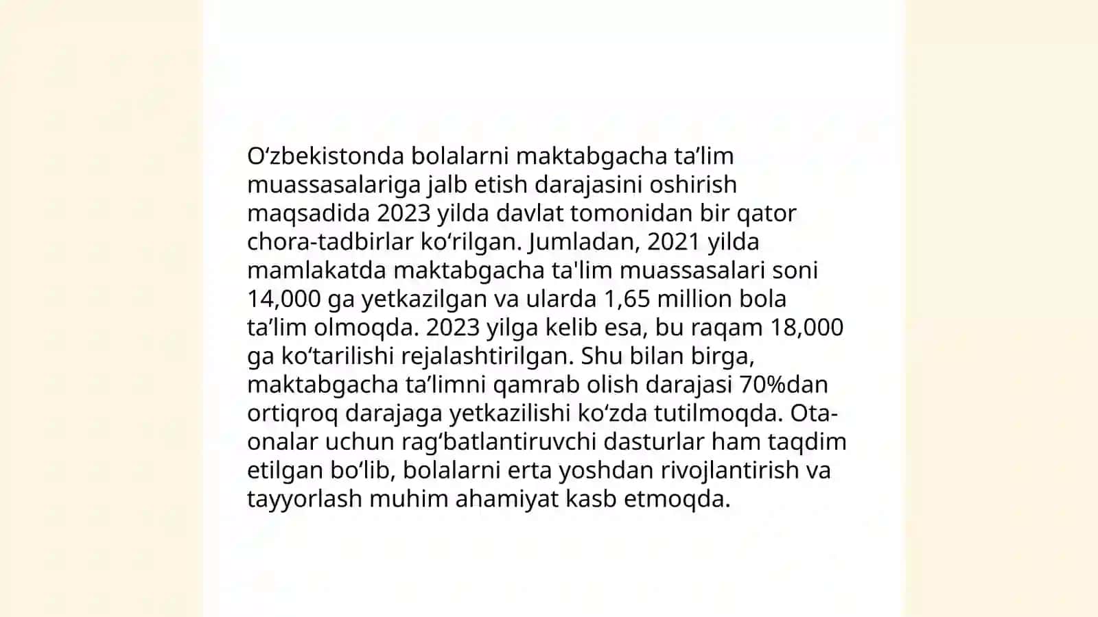 Oʻzbekiston Respublikasi ta’lim tizimi 4